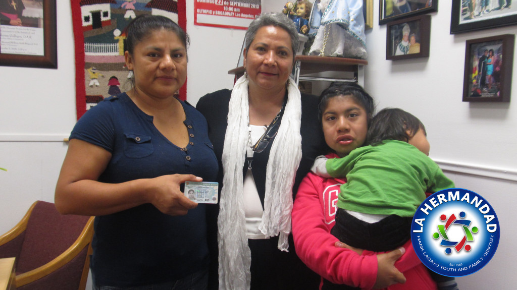 Guadalupe Larios came to La Hermandad to obtain services on U-VISA 2011. Ms Larios recently received her Permanent Resident card. withing 3 years she will be eligible to apply for her Citizenship.